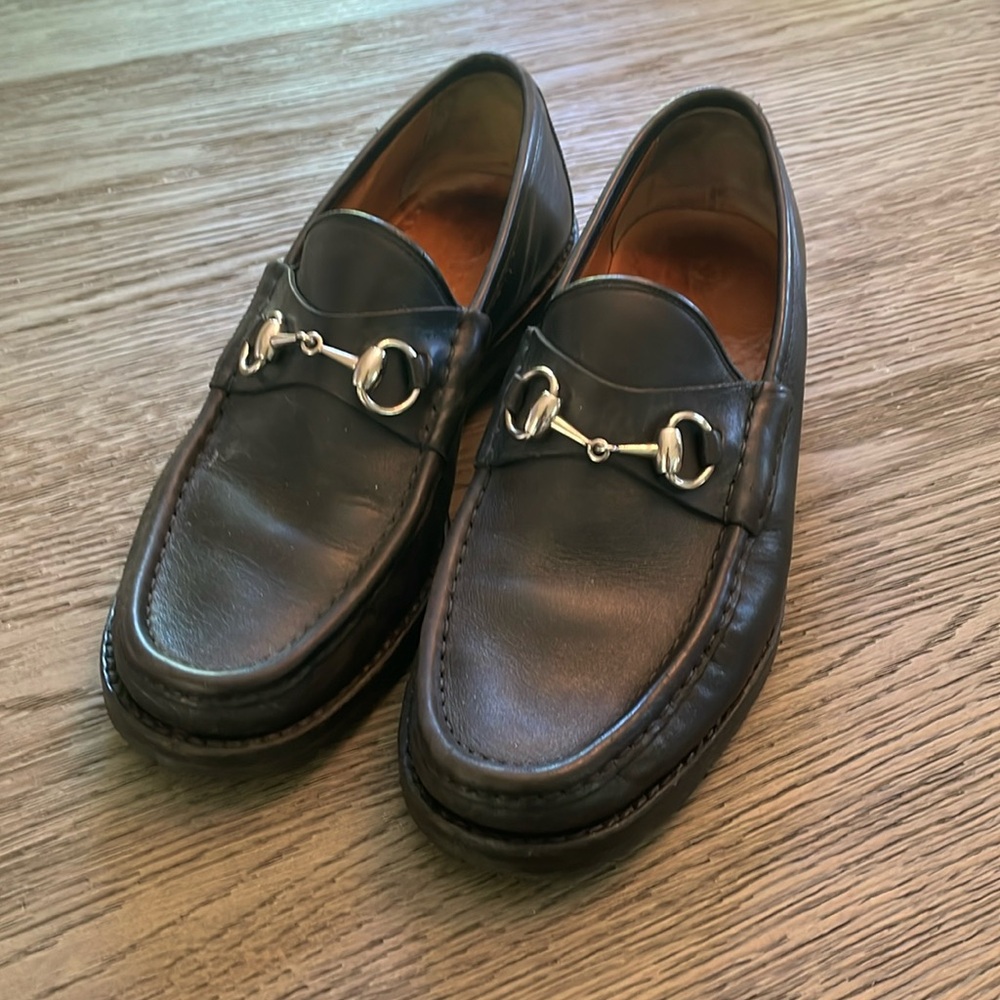 Men’s black Gucci loafers